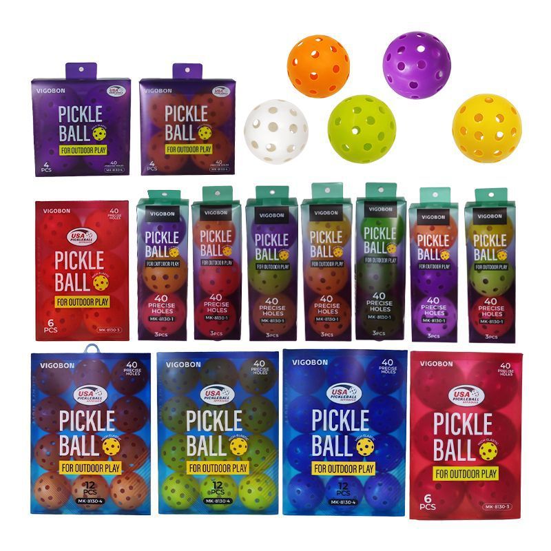 pickleballs匹克球40孔26孔74MM注塑滚塑一体成型多孔PE洞洞球TPE
