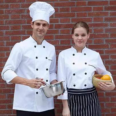 Рабочая одежда шеф-повара с длинным рукавом Hotel Fashion Серый приталенный красивый основной кухонный Рабочий костюм осенне-зимний утепленный мужской