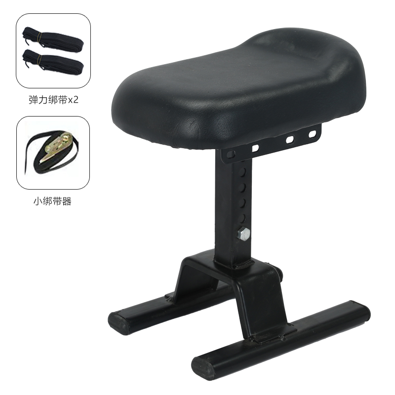 ✿Black rectangular 010 single seat + adjustable + small strap
