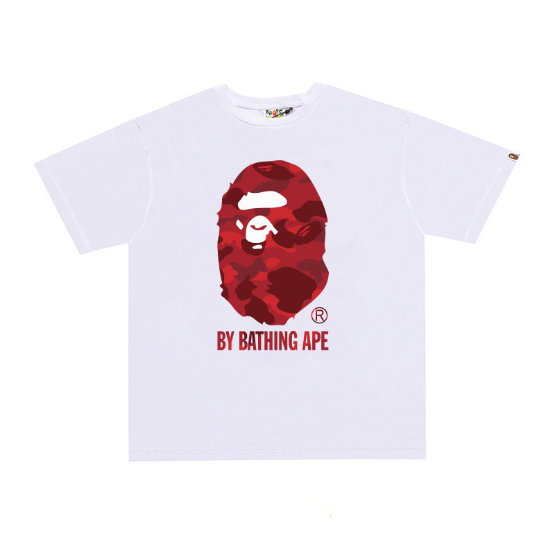 クロスボーダー トレンド ブランド メンズ レディース カップル Tシャツ メンズ 漫画 レター ラウンドネック 半袖|undefined