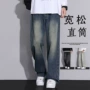 秋冬宽松美式新款牛仔裤
