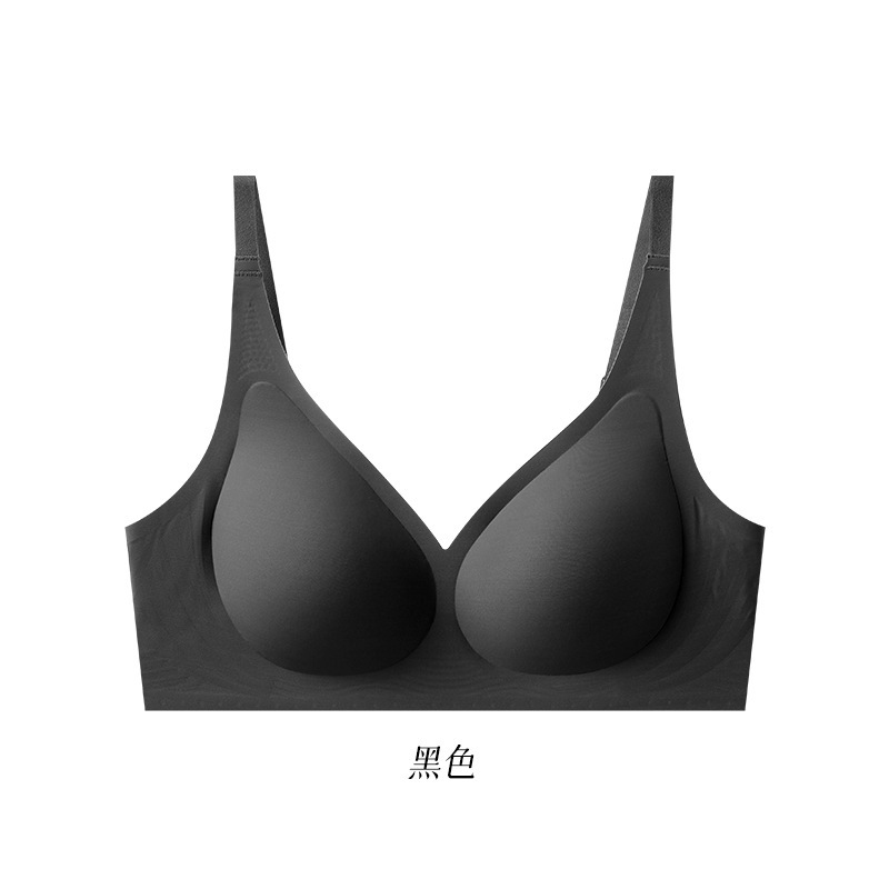 Nuevo tipo de ropa interior de soporte suave de crema para damas sin marcas, sujetador anti-caída, sujetador delgado.