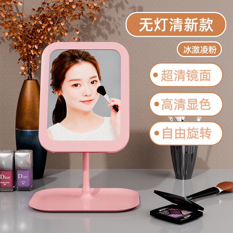 Espejo de maquillaje LED multifuncional de escritorio bandeja de almacenamiento de escritorio espejo de maquillaje de escritorio espejo de maquillaje de mejora de iluminación espejo de maquillaje