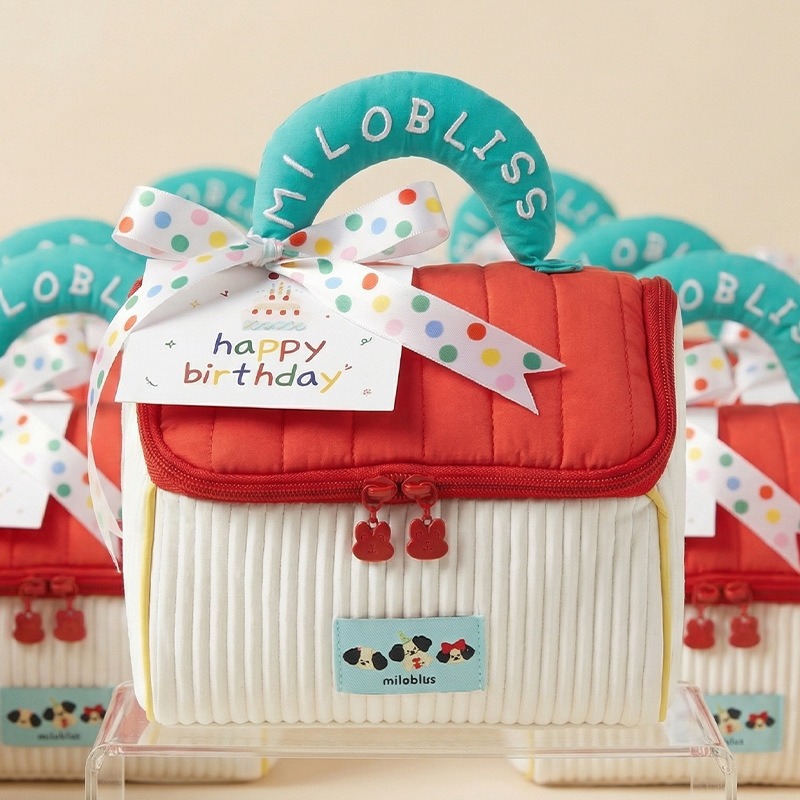 레드 생일 패키지(리본과 카드)