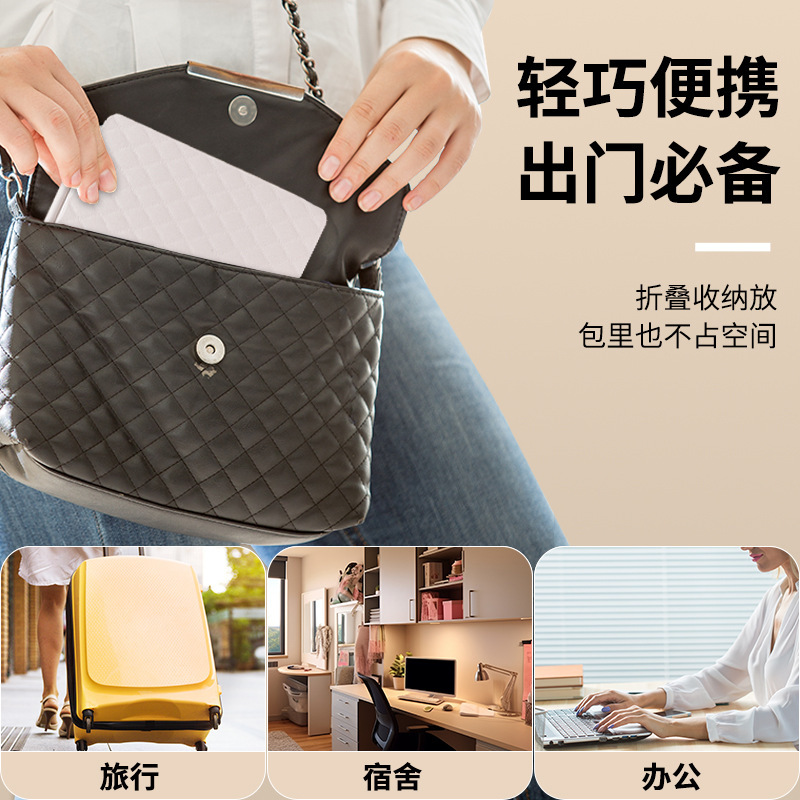 Espejo de maquillaje led con luz, escritorio de viaje plegable portátil, dormitorio, espejo para el hogar, espejo de maquillaje inteligente