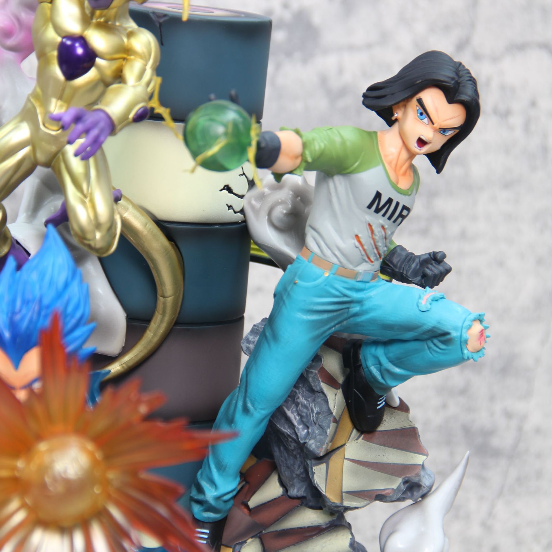 超大号手办七龙珠力量大会孙悟空贝吉塔弗利萨17号模型摆件