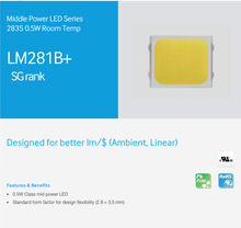 ����LED 3V  0.5W Ra80/Ra90 2835 LM281B+ SG���� Samsung����
