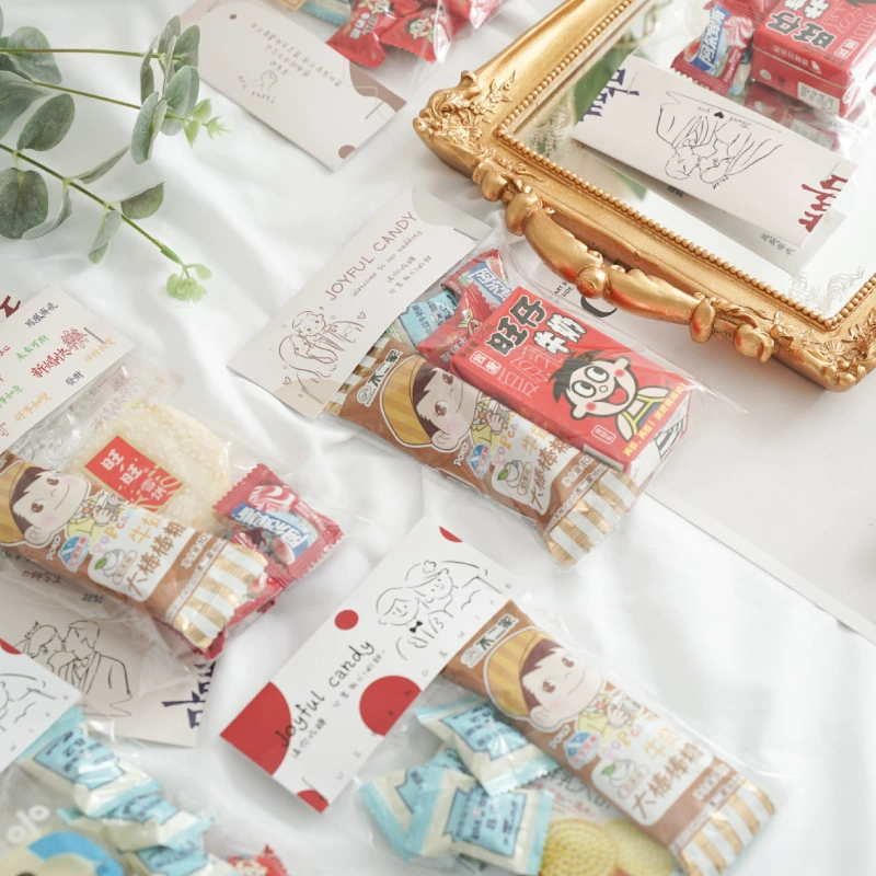 Wedding wedding wedding candy bag folding card baby birthday party engagement same wedding gift transparent candy bag wedding candy box