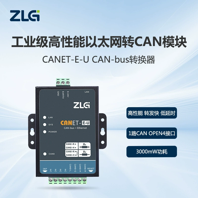 ZLG Zhiyuan Electronics Серия CANET Преобразователь CAN-шины промышленного класса Высокопроизводительный модуль Ethernet в CAN