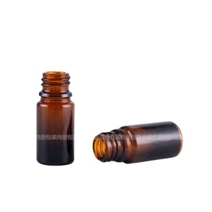 New spot 5ml flat shoulder Brown essence oil bottle tea glass bottle essence liquid massage oil emulsion packaging small bottle