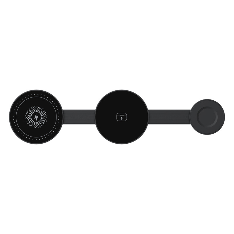 Multifunción tres en uno inalámbrico de carga rápida plegable de escritorio adecuado para teléfono móvil Apple soporte de auriculares cargador inalámbrico