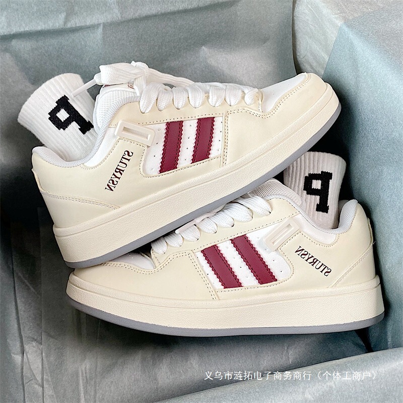 Trendy Couple's Versatile Thick-Soled Loafers for Men and Women, 2025 Spring New Korean Style Student Sports Casual Shoes