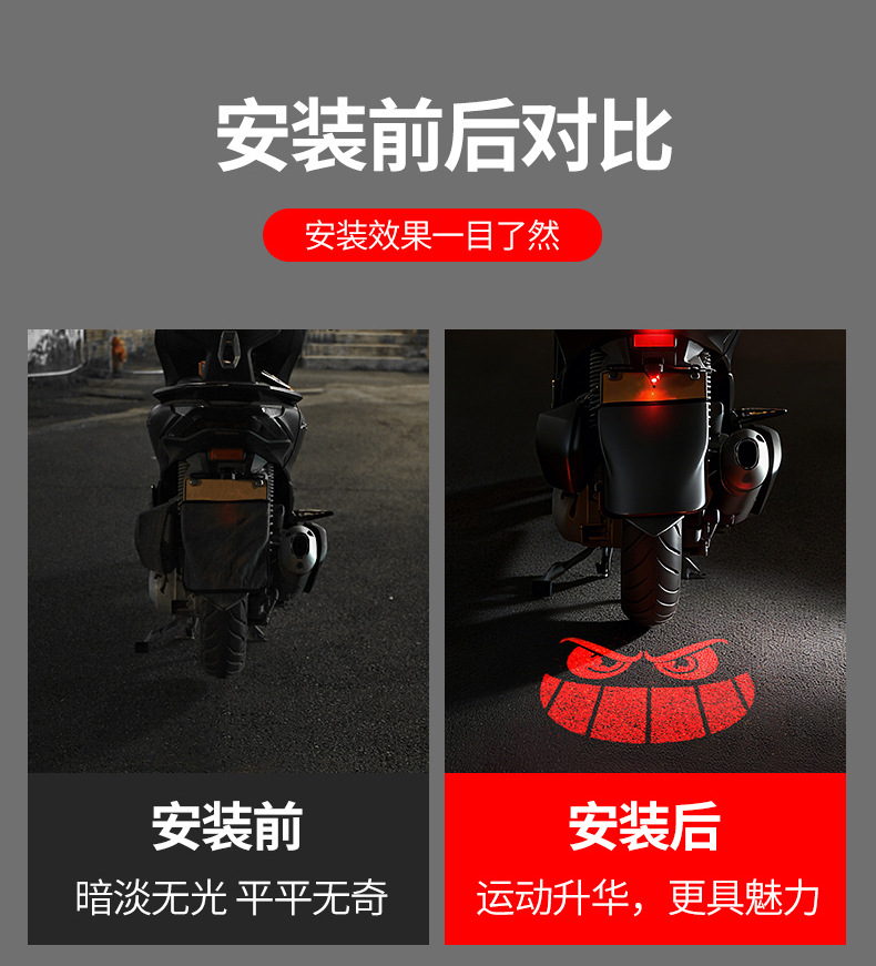 Neutral Motorcycle Led High-Definition Projector Light, Electric Vehicle Floor Light, Rear License Plate Light, Ambient Light, Warning Light