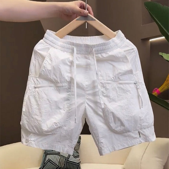 Light Luxury Men's Straight Beach Pants Summer Quick-drying Thin Shorts Fashion Trendy Casual All-match Breathable Shorts