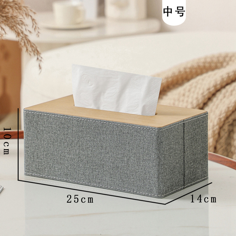Letras comerciales impreso logo Hotel caja de pañuelos de cuero moderno minimalista Oficina caja de pañuelos sala de estar hogar Club