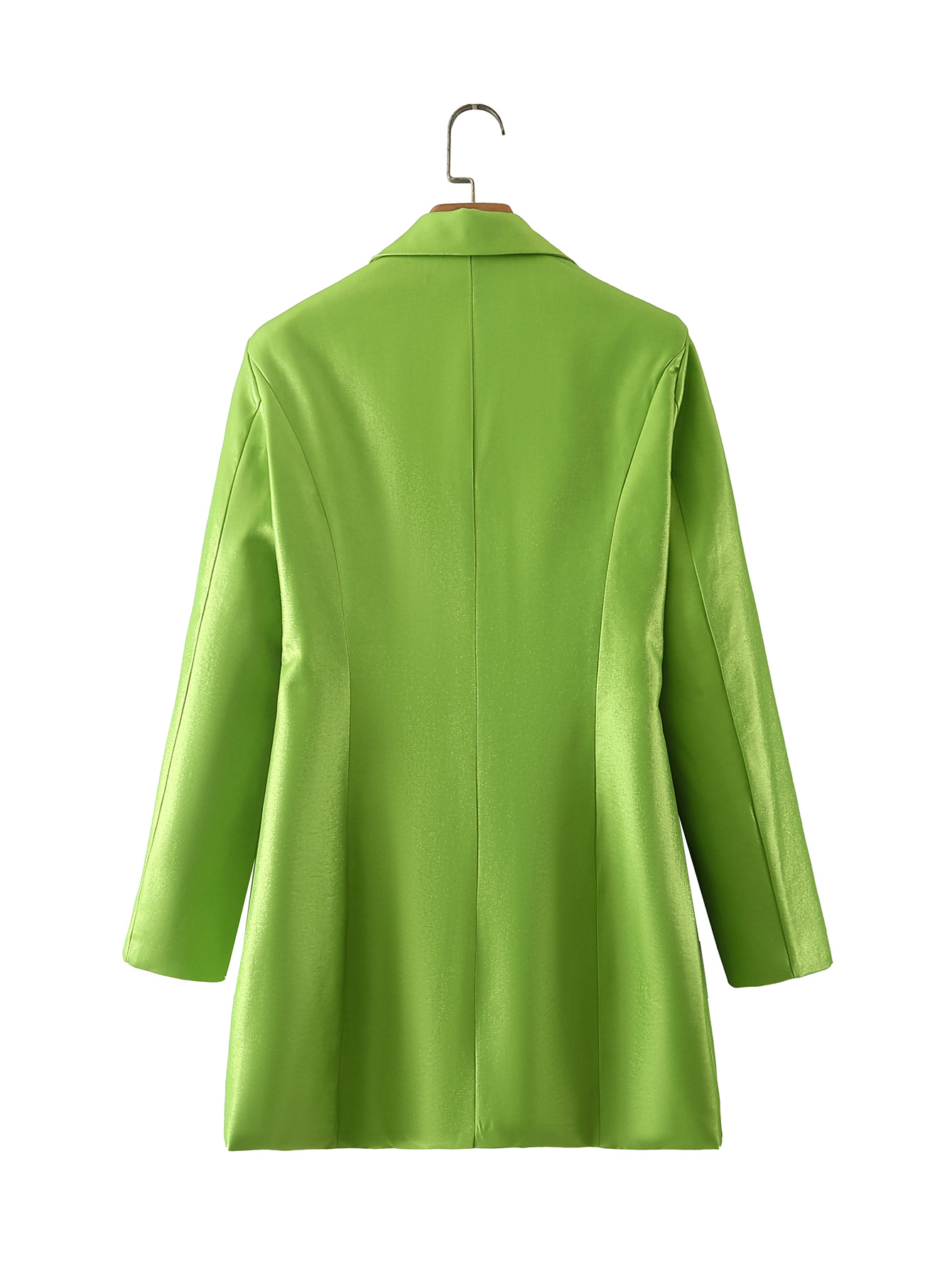 Green Long-Sleeved Hollow Blazer NSXFL103281