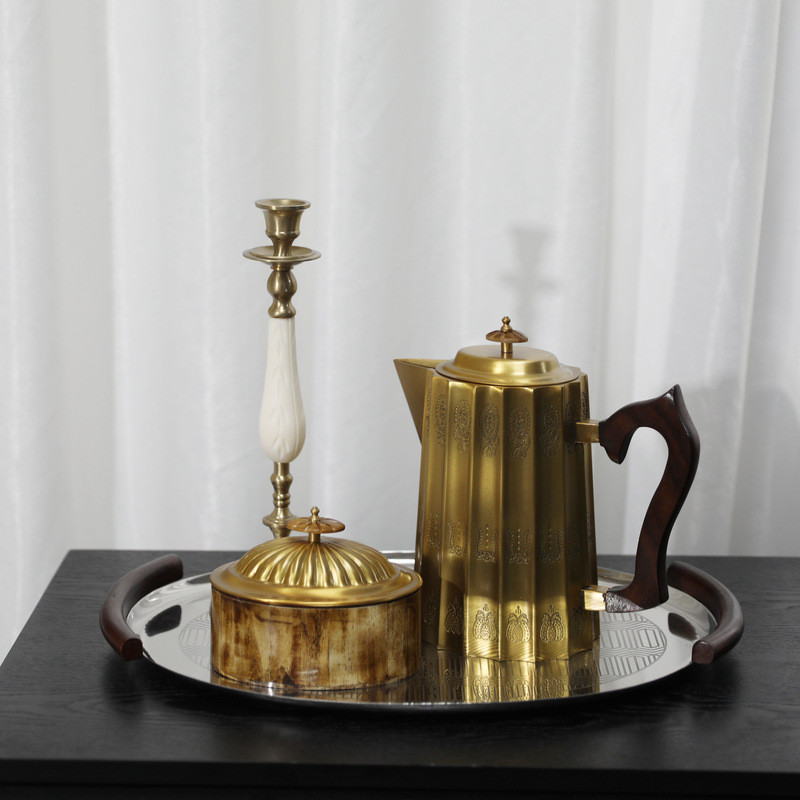 European-Style Imported Carved Brass Cold Water Jug, Model Room Living Room Dining Table Candle Holder, Tableware, Home Decor Ornaments, Niche Items European-Style Imported Carved Brass Cold Water Jug, Model Room Living Room Dining Table Candle Holder, Tableware, Home Decor Ornaments, Niche Items