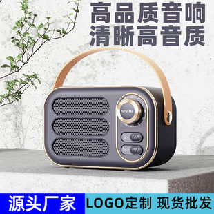 Wireless Bluetooth speaker subwoofer portable outdoor plug-in card desktop retro small audio voice prompt function