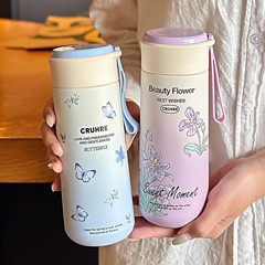轻奢保温杯女士高颜值手拎杯2025新款泡茶杯大容量户外便携水杯