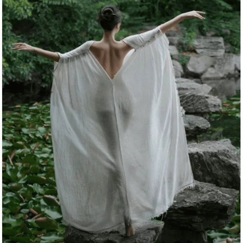 Новый китайский костюм дзен, праздничный дизайн, художественный ретро-ленивый стиль, слегка толстое женское летнее платье богини