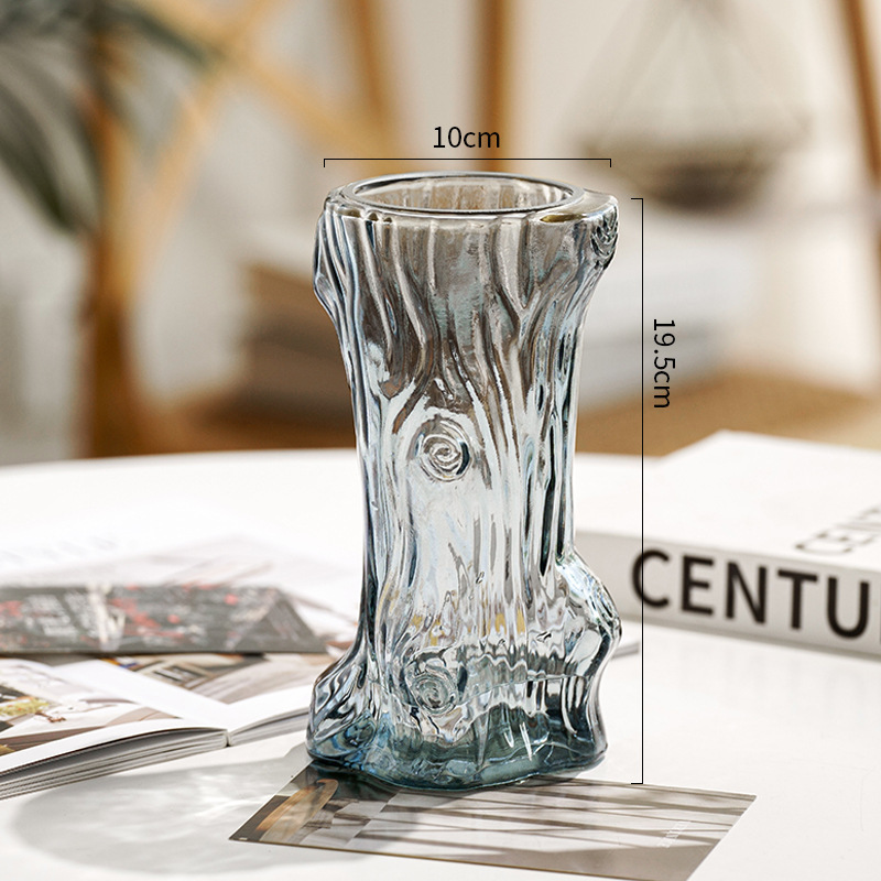 Flores creativas de árboles ricos, nuevas botellas de vidrio de viento idílico, floras hidropónicas de alto estilo, decoración interior de la sala de estar familiar