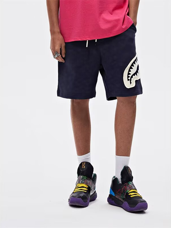 Shark Mouth Shorts Men's Summer 2025 Summer Casual Outer Wear Five-Point Pants Loose Straight Beach Pants Running Men's Pants