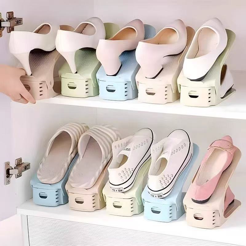 Double-layer shoe bracket, space-saving shoe storage artifact, foldable shoe rack, double-layer thickened shoe storage rack bracket