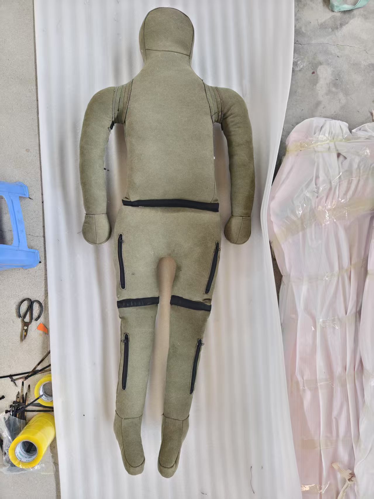 消防訓練演習革人形折りたたみ式模擬重量人型土嚢車衝突防止テストダミー