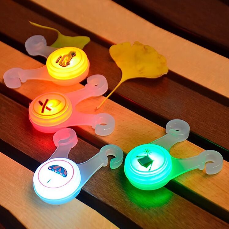 Outdoor camping tent rope warning light canopy wind rope anti-tripping reminder light riding safety signal light backpack light