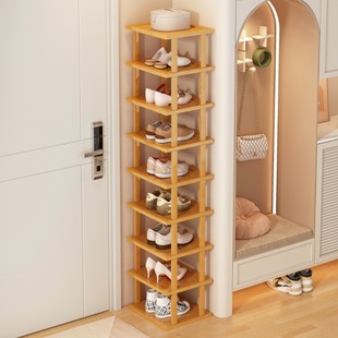 Simple Shoe Rack Multi-layer Space-saving Household Door Entrance Narrow Small Bamboo Shoe Cabinet Assembled Combination Shoe Display Rack
