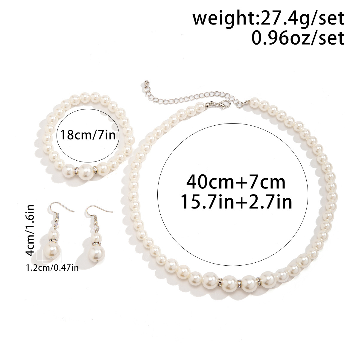 Simple Style Commute Round Imitation Pearl Beaded Women's Necklace display picture 1