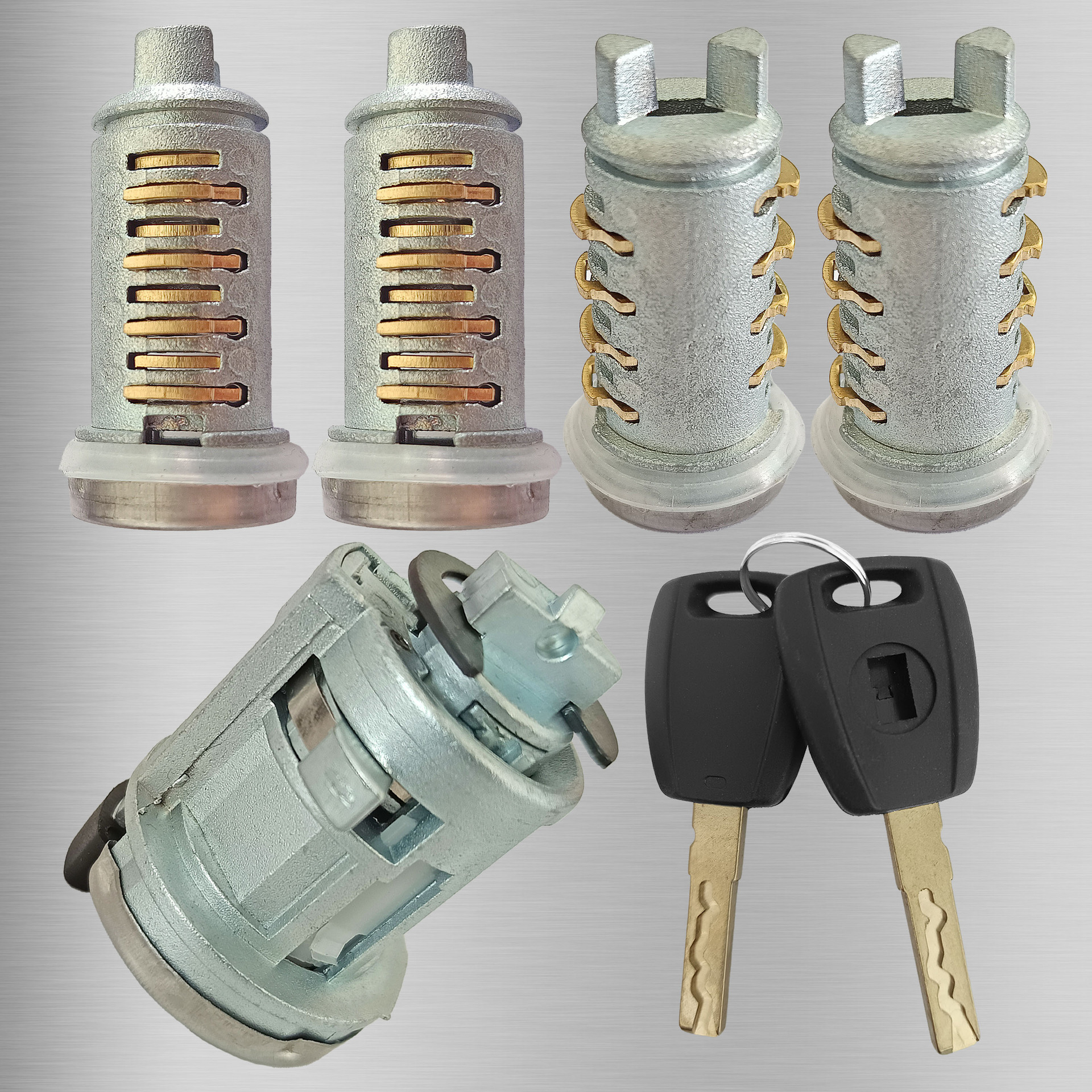 Fiat bloqueo de automóvil Fiat bloqueo de encendido corto cilindro de puerta corta 2 accesorios de llave