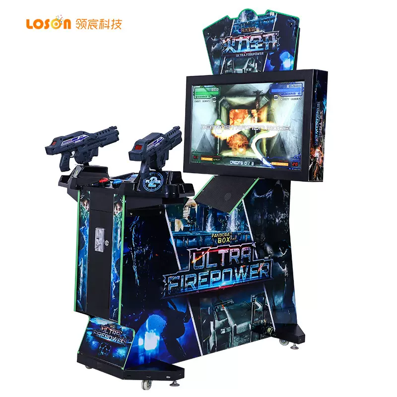 工厂低价批发电玩设备异形42寸双人火力全开商用模拟射击游戏机