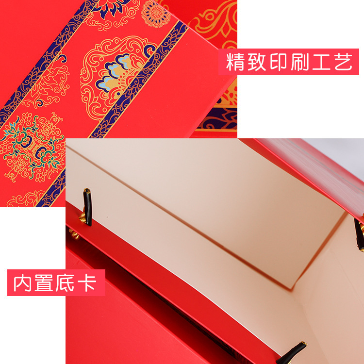 10 Red in stock handbag holiday gift bag festive handbag wedding paper bag New Year hand bag