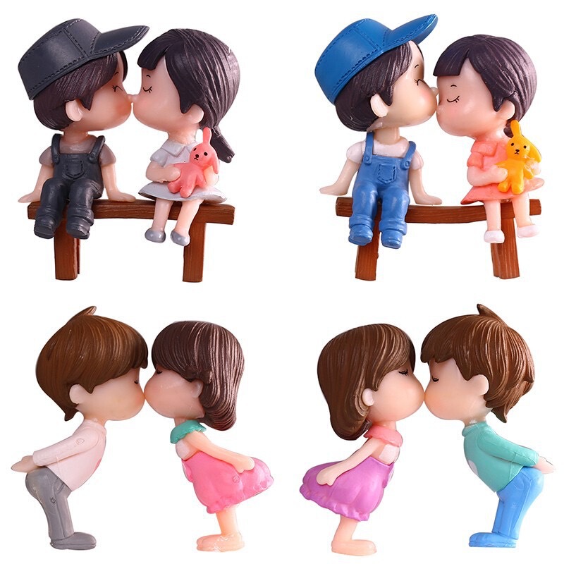 Kiss Couple Proposal Bench Doll Cake Decoration Ornaments 520 Chinese Valentine's Day Ornaments