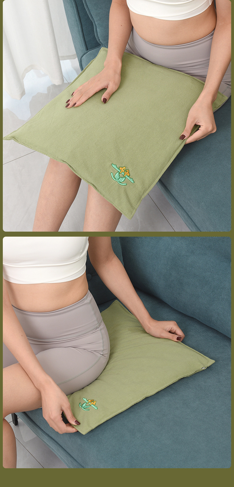 Electric Mugwort Seat Cushion Ai Rong Heated Herbal Pad 43x43cm 9-Level Temperature Control for Office and Home Warm Compress preparation