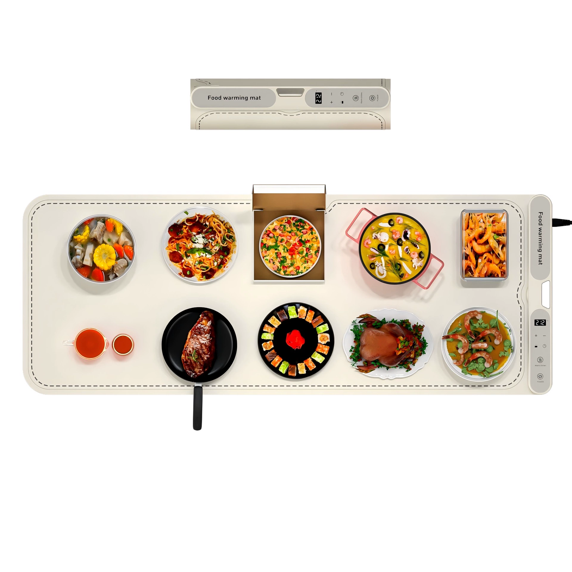 New cross-border food insulation board pad rollable warming cutting board pad multifunctional hot dish pad silicone food heating artifact