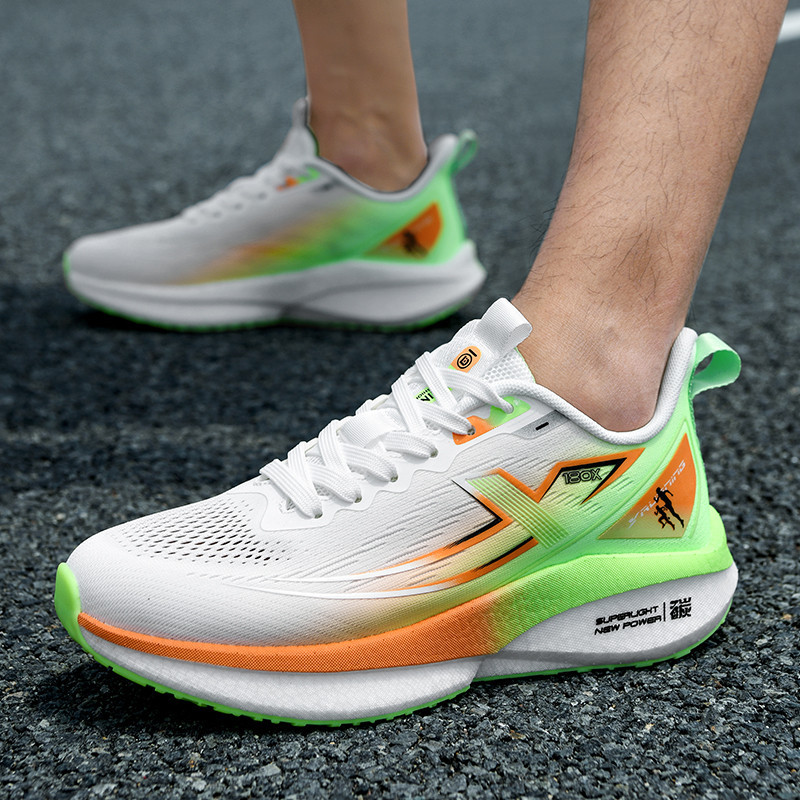 National Tide Adolescentes Zapatos para correr antideslizantes resistentes al desgaste Hombres y mujeres ultraligeros, transpirables, amortiguadores, rebote, zapatos deportivos de pareja, marea