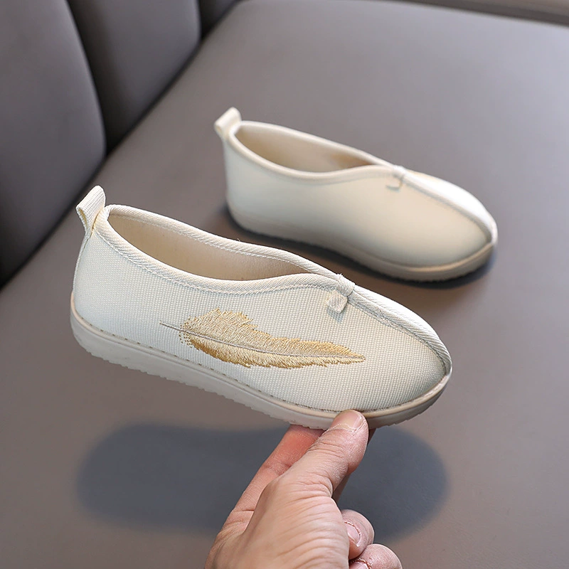 Old Beijing Детская Тканевая обувь для мальчиков Обувь с вышивкой в этническом стиле в китайском стиле Студенческий древний костюм Настольная обувь ханьфу в старинном стиле