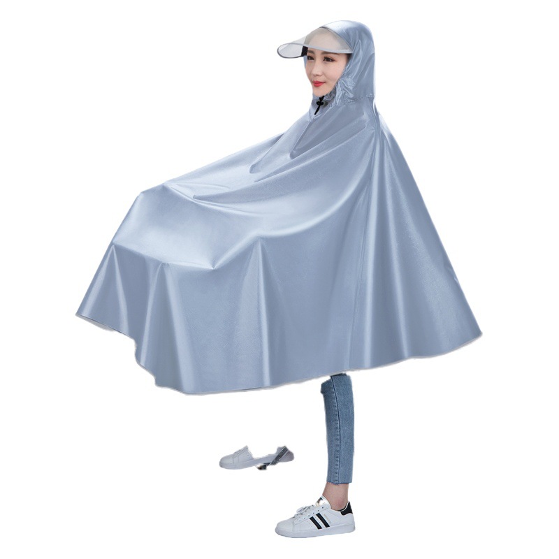 Bicicleta impermeable moda solo hombres y mujeres batería eléctrica bicicleta montando largo engrosada poncho cuerpo completo a prueba de lluvia