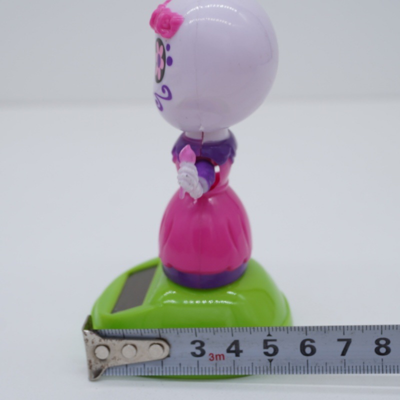 新万圣节批发车载饰品 创意摇头卡通花脸女公仔太阳能汽车摆件礼品详情8