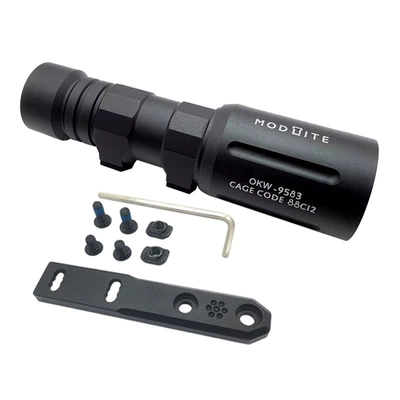 Tianmei Starlight Modlite Okw Tactical Strong Light Super Bright Spotlight Flashlight Led Light Outdoor Lighting High Lumens (UV fənərlər) - black-okw-short-cherry-blossom-base