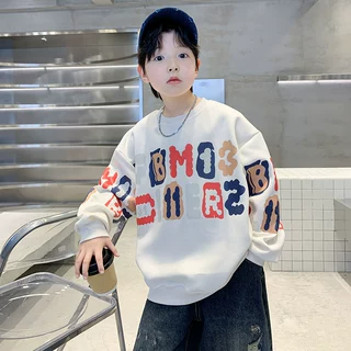 男童春秋卫衣2026新款中大男孩春装打底衫圆领儿童帅气网红上衣潮