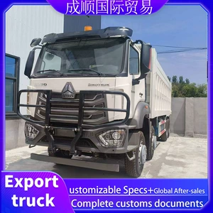 Export-ready Howo Haohan dump truck for mining and construction site sand and gravel transportation, rear-tipping dump truck