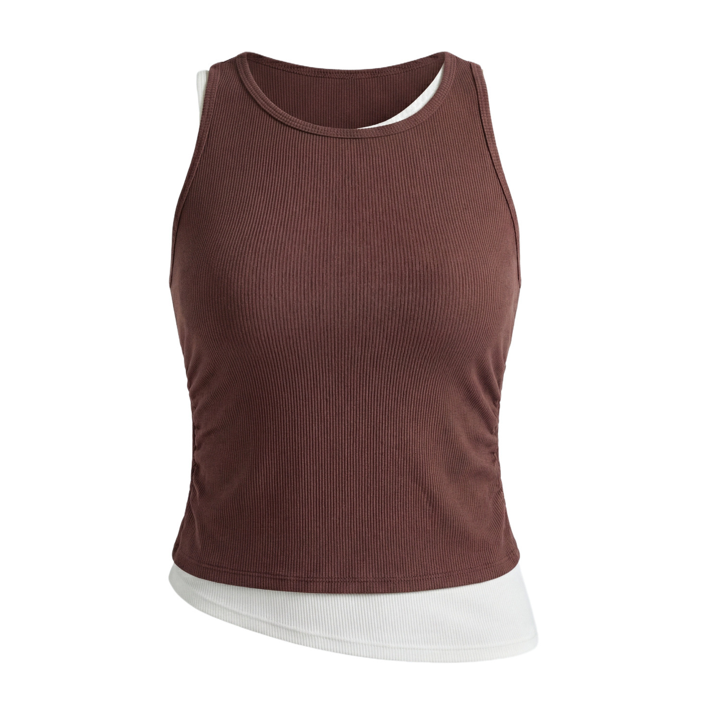 Chaleco de yoga de hilo europeo y americano de alta elasticidad una taza de sostén ropa interior deportiva delgada falsa ropa de ejercicio de dos piezas