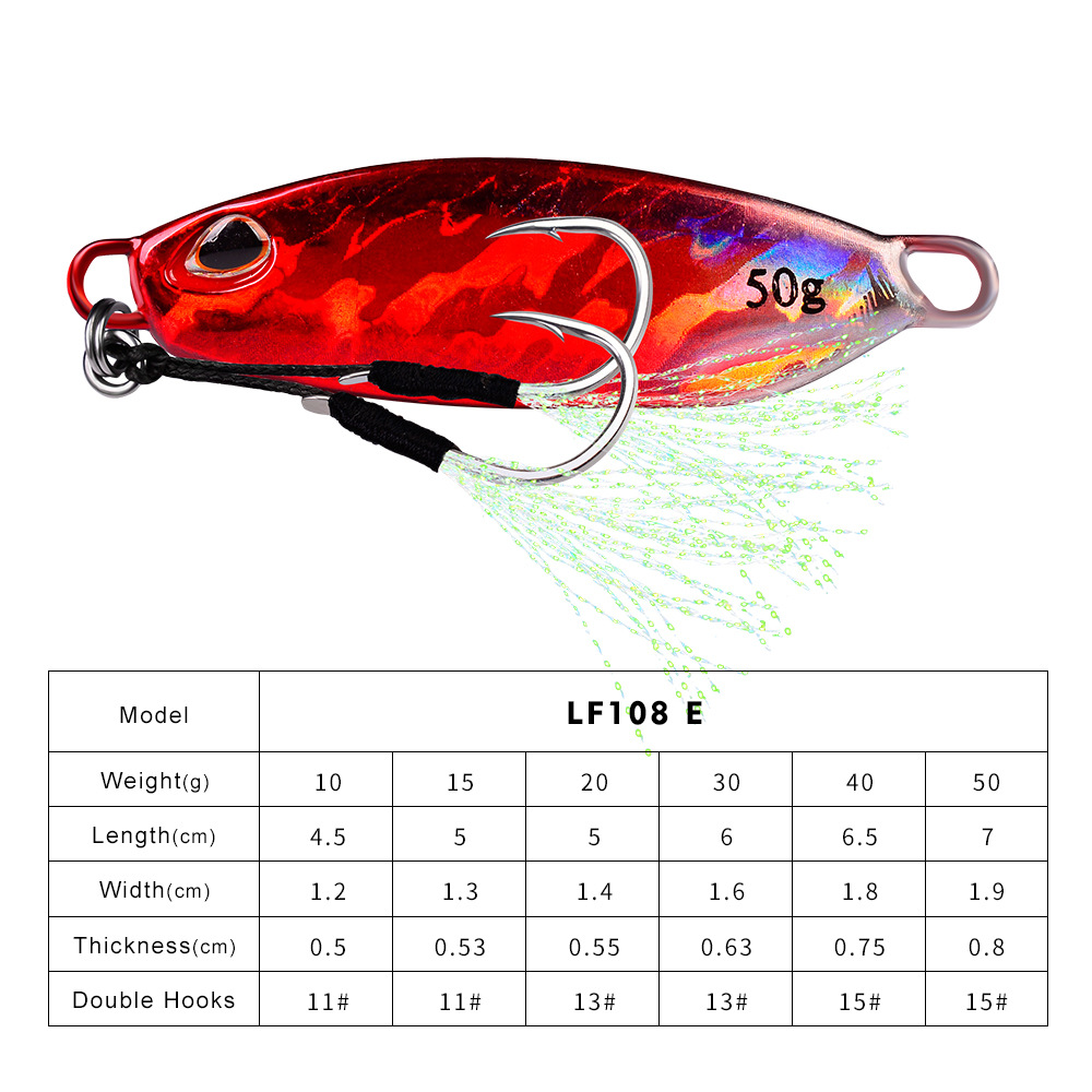 Metal Jigging Spoon Lures Wertical Jigs Fresh Water Bass Swimbait Tackle Gear