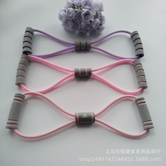工場八の字の引張り器の薄い色のシリーズの家庭のフィットネスの八の字の縄は肩の美の背中のヨガの運動の弾力の縄のベルトを開けます。