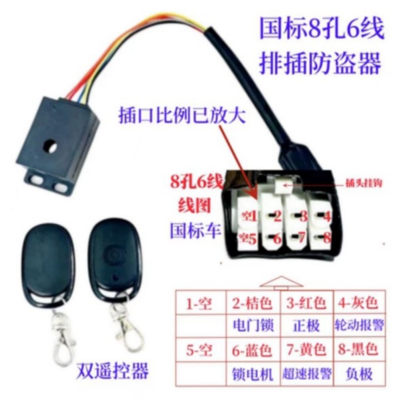 새로운 국가 표준 48-60V 행 플러그 8 구멍 6 라인