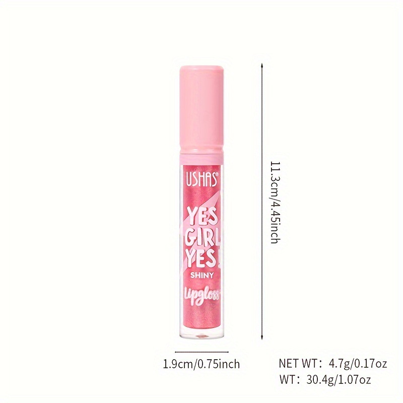 USHAS European and American Cross-border spot brillo de labios hidratante e hidratante esmalte de labios impermeable no se desvanece, no se pega a la taza de lápiz labial LG2506