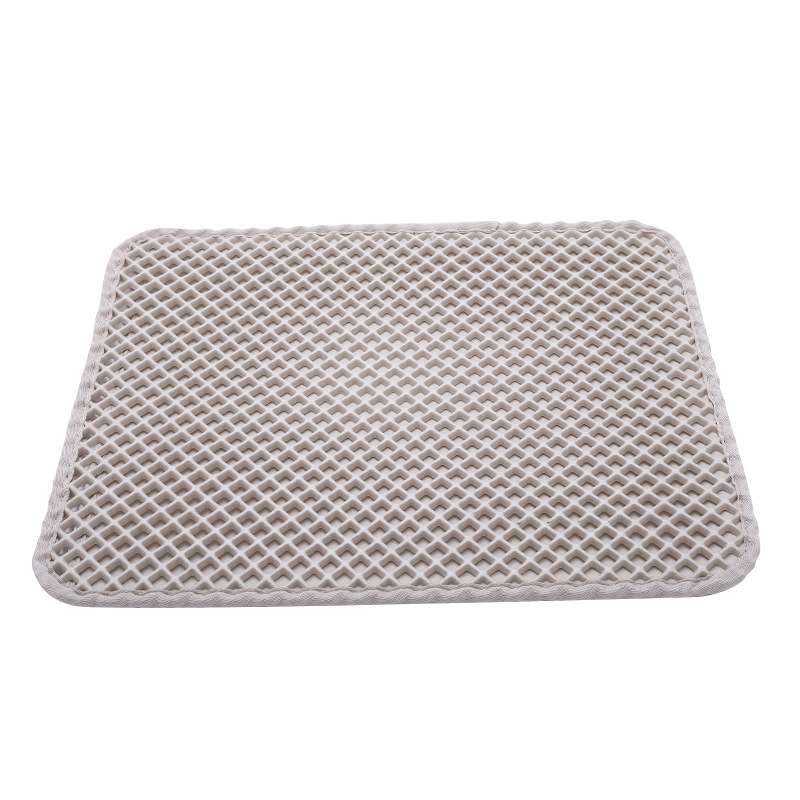 Alfombrilla de arena para gatos Filtro de doble capa anti-Out para gatos a prueba de salpicaduras Lavable gran control de arena gato alfombra de baño para gatos Cuenca